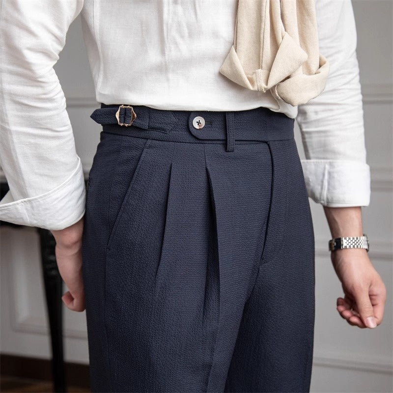 Men's Fashion Slim Fit Pants（50 - Navy | SAVINTARI