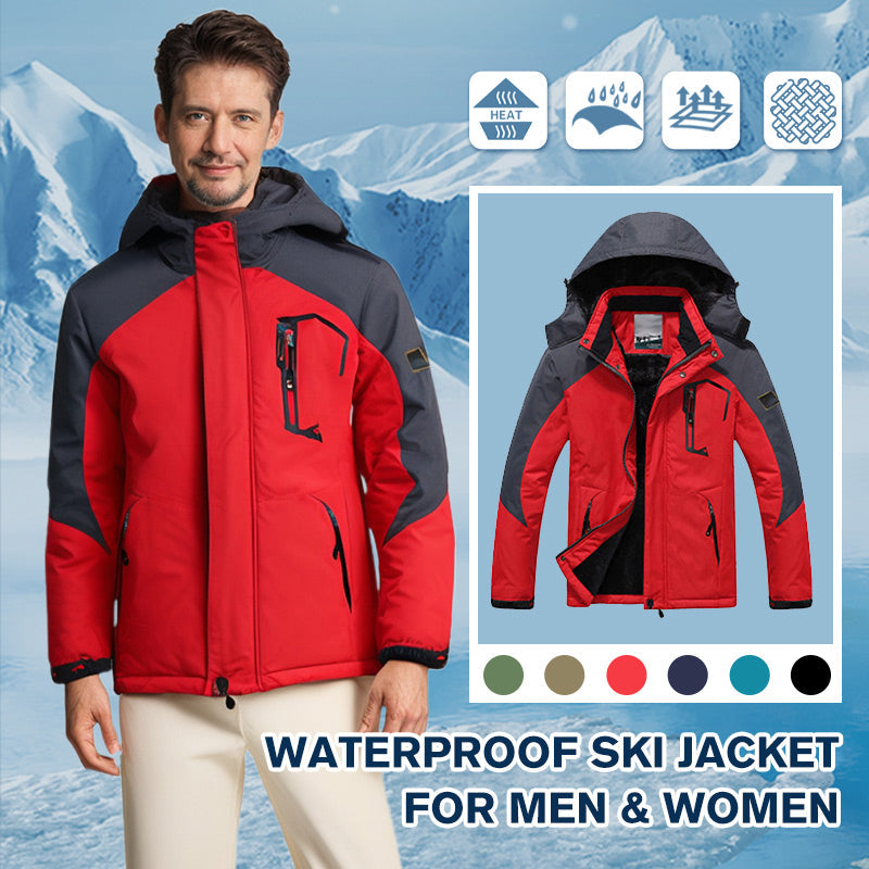 Men's The perfect Christmas gift for your family Waterproof Ski Jacket for - Black-Men | SAVINTARI