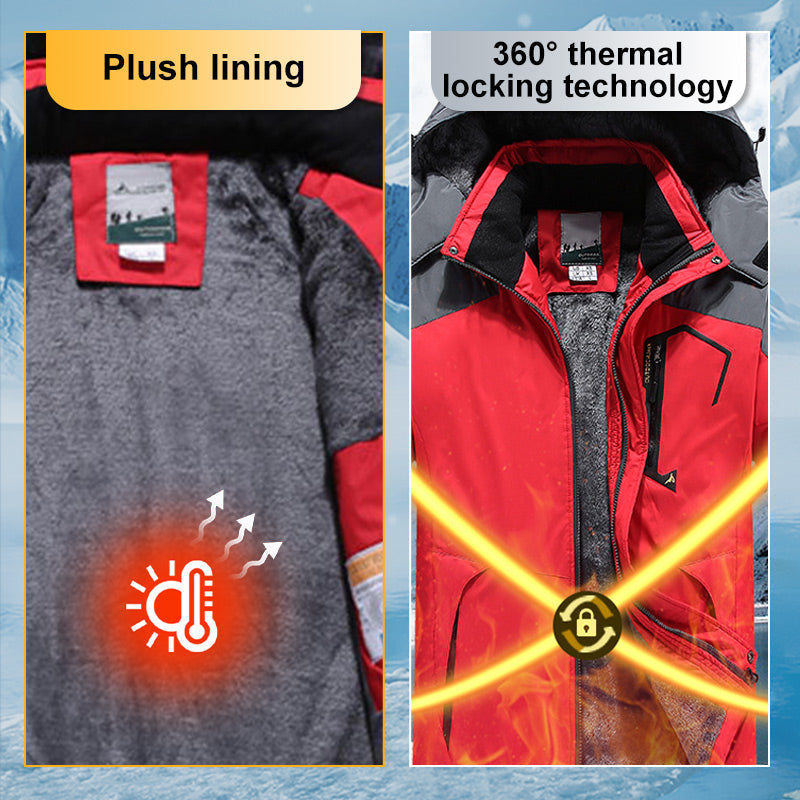 Men's The perfect Christmas gift for your family Waterproof Ski Jacket for - Black-Men | SAVINTARI