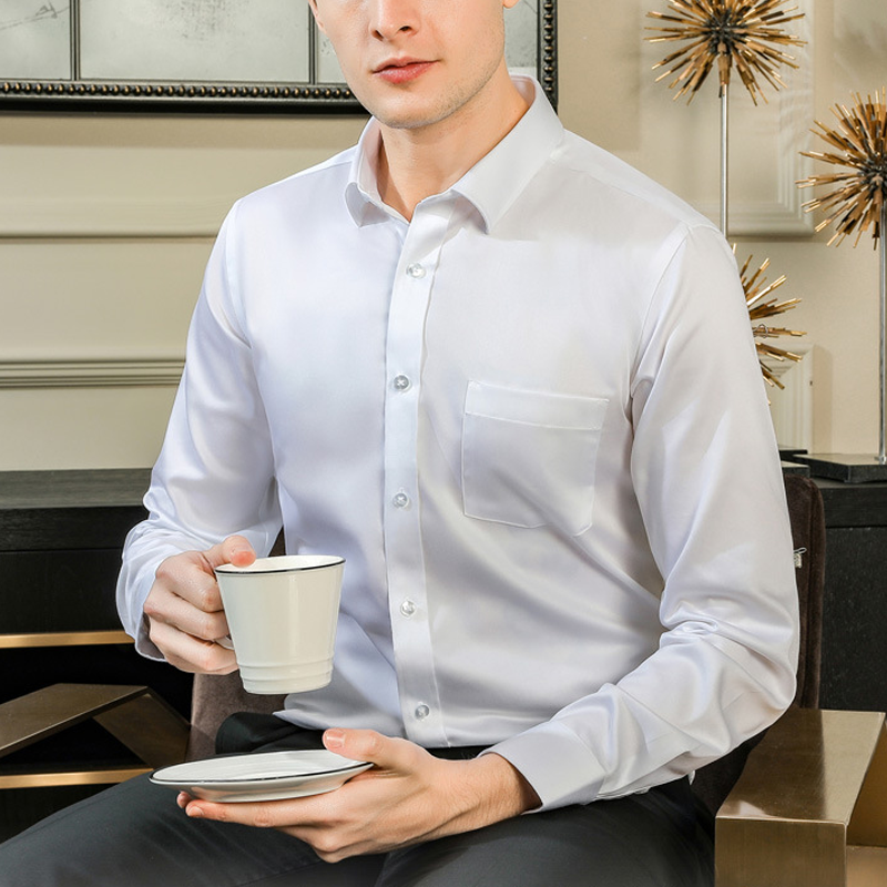 Men's Summer Hot Sale Business Shirt with Triple Protection - White | SAVINTARI