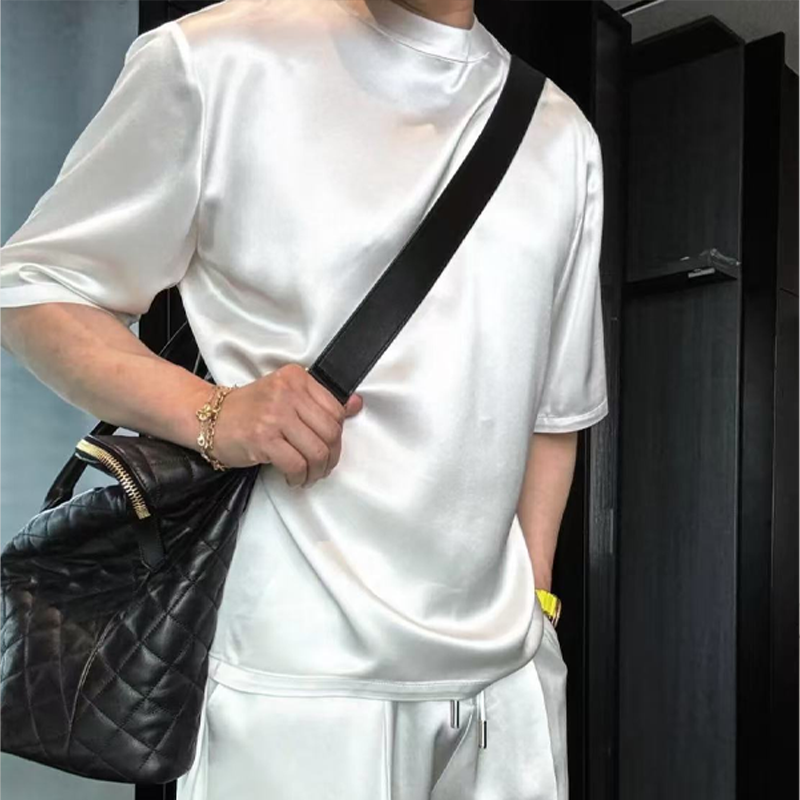 Men's Casual Solid Top & Shorts 2-Piece Set - White | SAVINTARI