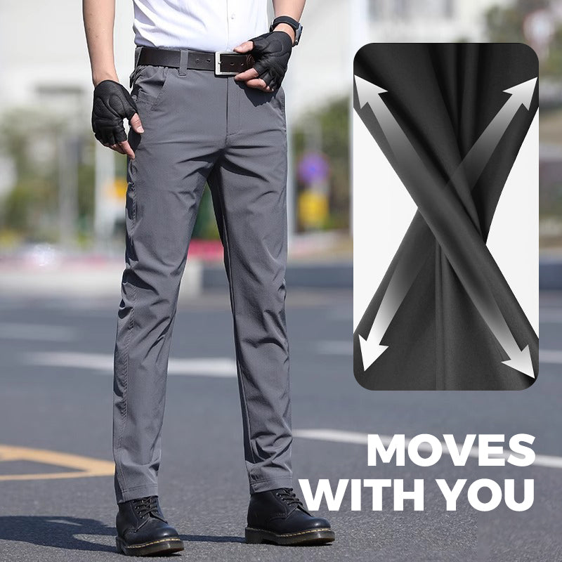 Men's Stretchy Breathable Straight-leg Tactical Trousers - Black | SAVINTARI