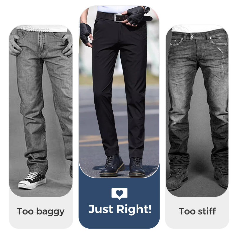 Men's Stretchy Breathable Straight-leg Tactical Trousers - Black | SAVINTARI