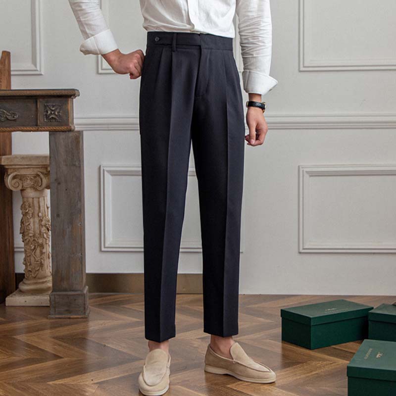 Men's Casual Straight Leg Pants - Apricot | SAVINTARI