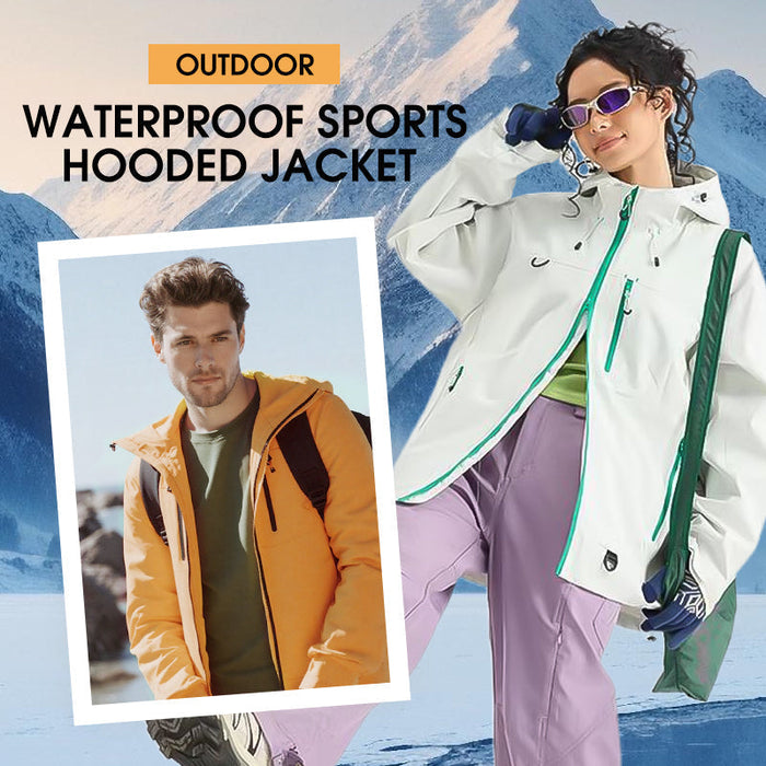 Men's Outdoor Waterproof Sports Hooded Jacket - Orange | Light Jacket Layer | SAVINTARI