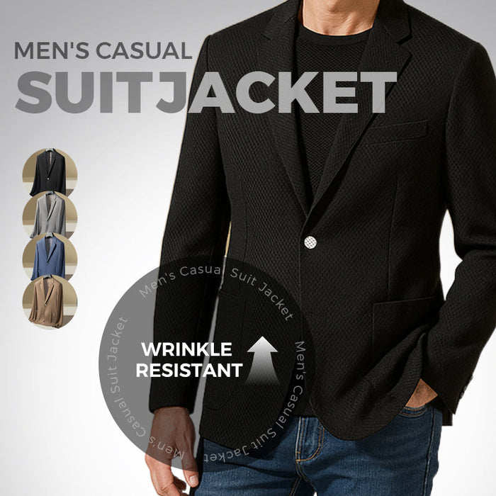 Men's Casual Suit Jacket - Brown | Tailored Formal Set | SAVINTARI