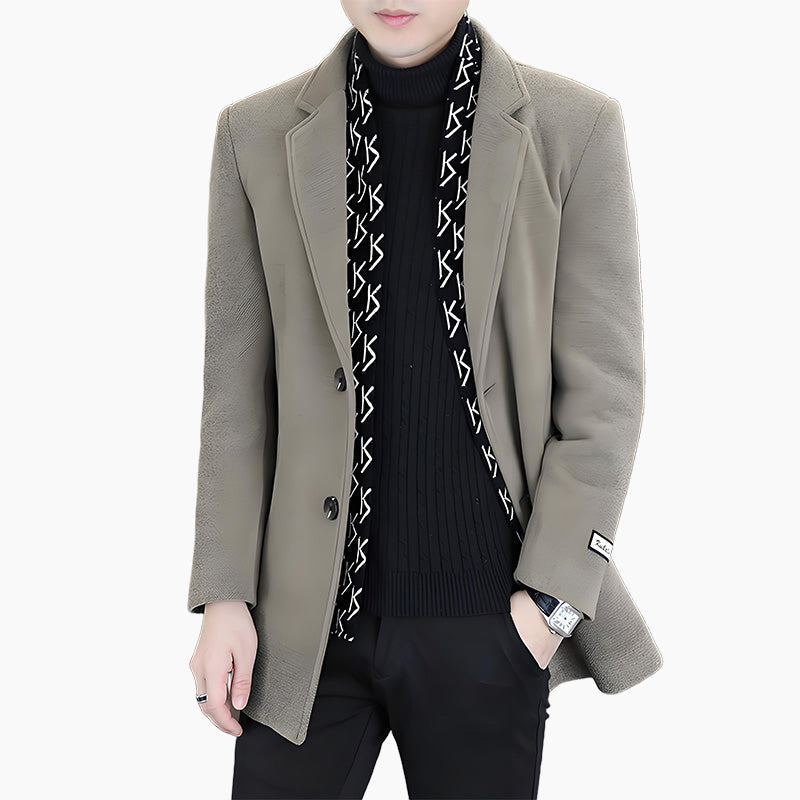 Men's Warm & Stylish Coat - Black | SAVINTARI