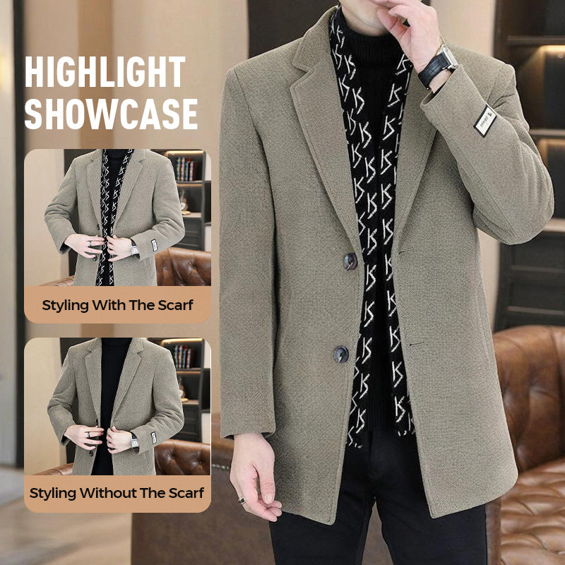 Men's Warm & Stylish Coat - Black | SAVINTARI