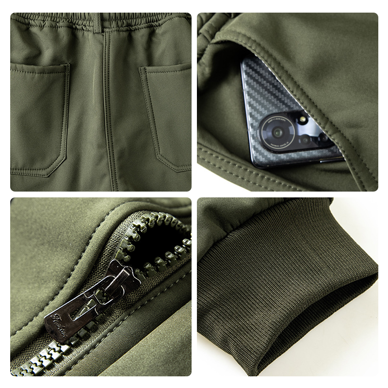 Men's Insulated Windproof Jacket & Pants Set - Black | SAVINTARI