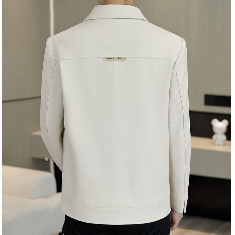 Men's Casual Button-Up Jacket（50 - Gray | SAVINTARI