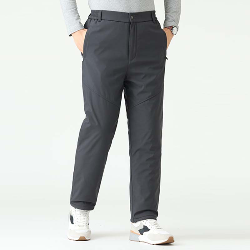 Men's Warm Pants with Zipper Pockets（50 - Black | SAVINTARI