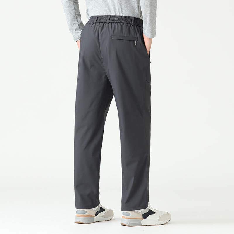 Men's Warm Pants with Zipper Pockets（50 - Black | SAVINTARI