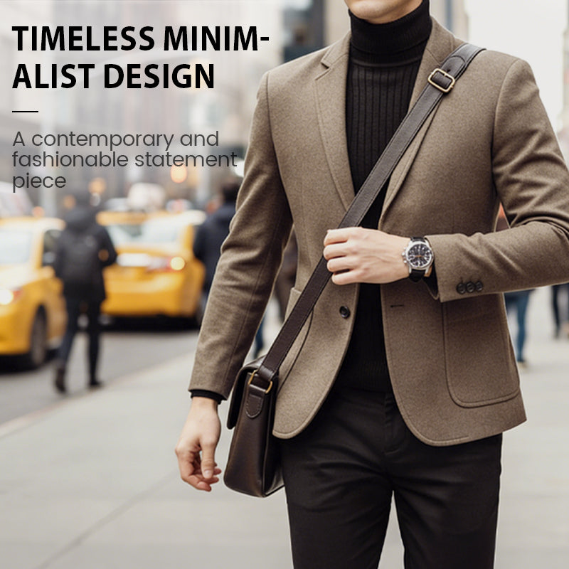 Men's Slim-Fit Casual Blazer Jacket - Gray | SAVINTARI