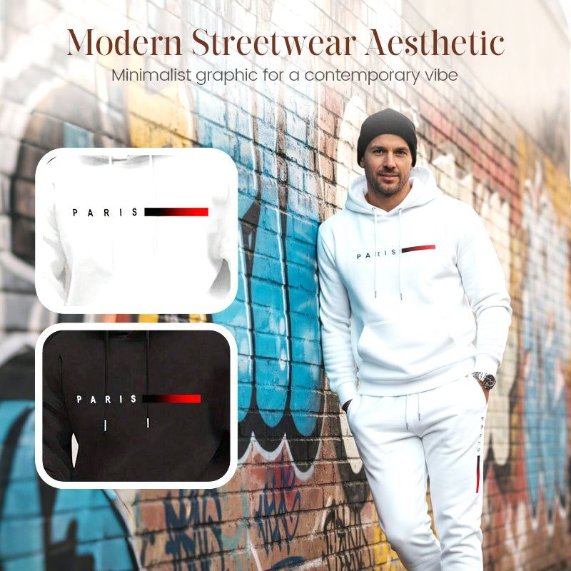 Men's ⏳Time-Limited Special⏰ Hooded Tracksuit Set - White | SAVINTARI