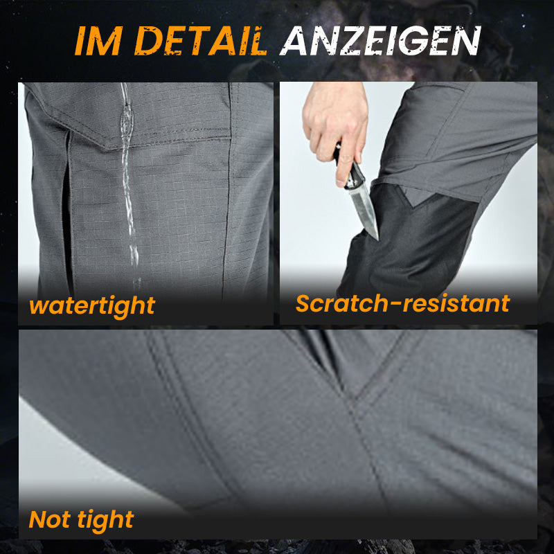 Men's Military-Style Tactical Combat Pants - Grey | SAVINTARI