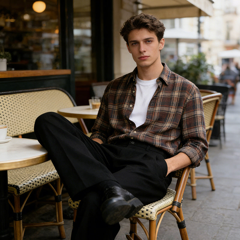 Men's New for 2026 Comfy Straight-Leg Pants Everyday Essential 【First Drop】 - Brown | SAVINTARI