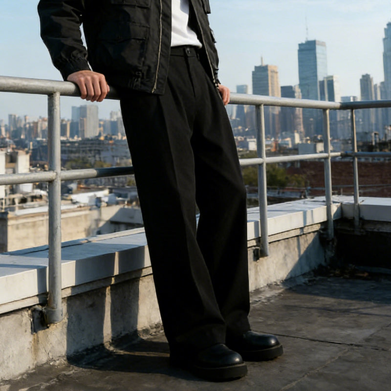 Men's New for 2026 Comfy Straight-Leg Pants Everyday Essential 【First Drop】 - Brown | SAVINTARI
