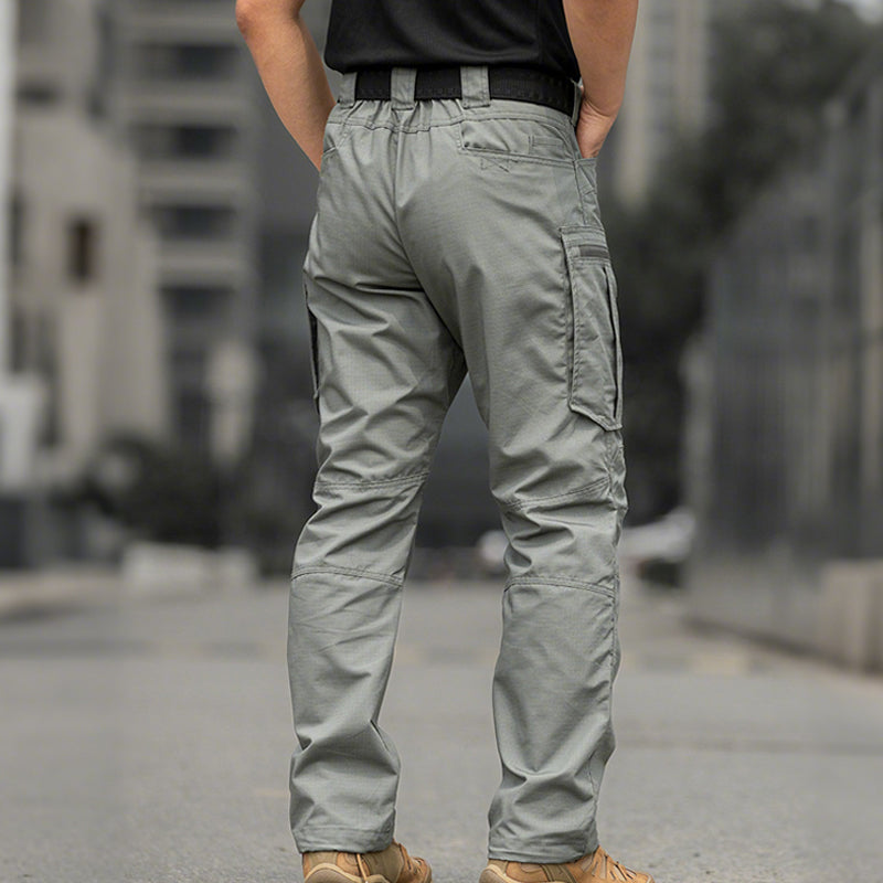 Men's Durable Cargo Pants with Multi-Pockets - Gray-Green | SAVINTARI