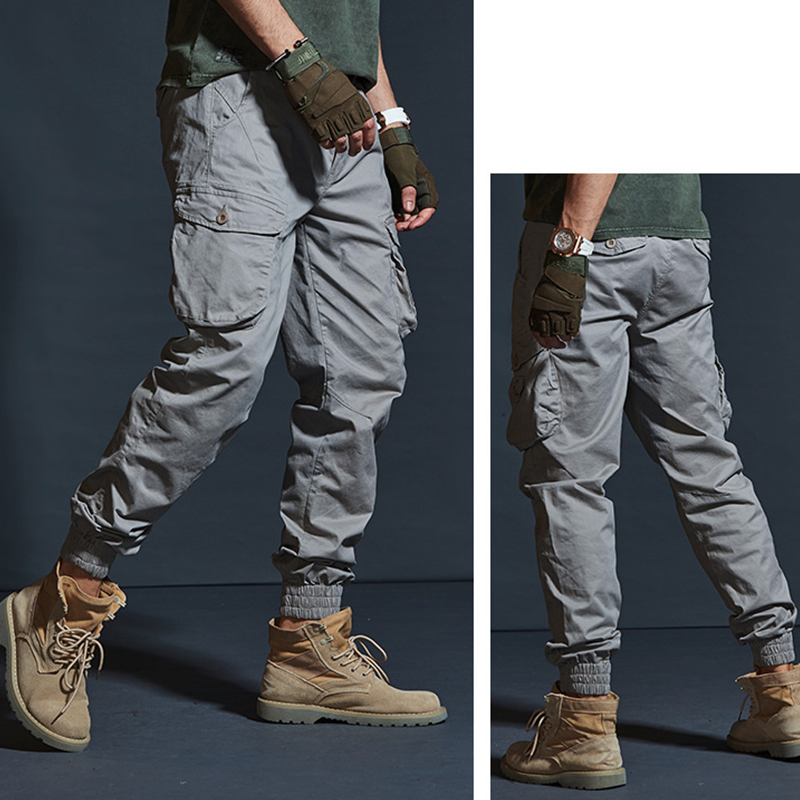 Men's 2026 New Arrival Casual Cargo Jogger Pants - Khaki | SAVINTARI