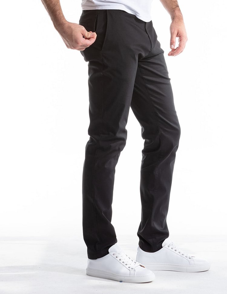 Men's Casual Stretch Khakis - Driftwood Khaki | SAVINTARI