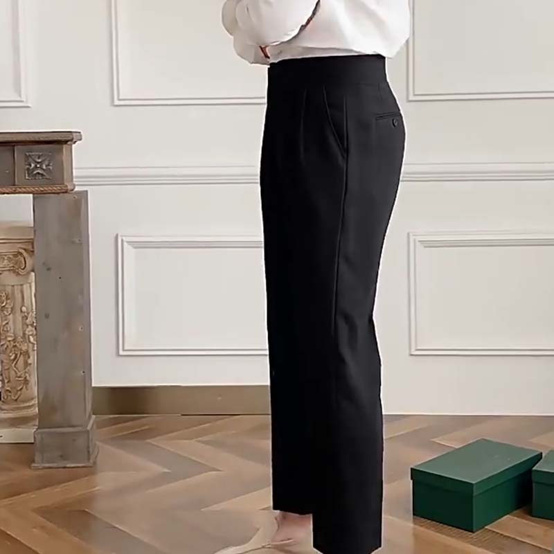 Men's Casual Straight Leg Pants - Apricot | SAVINTARI
