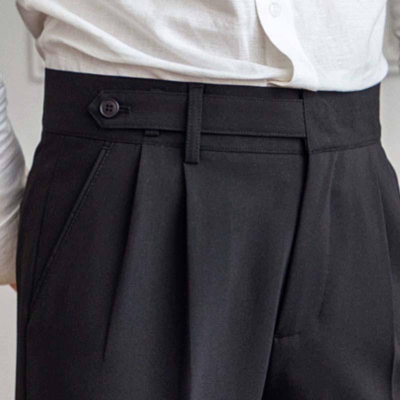 Men's Casual Straight Leg Pants - Apricot | SAVINTARI