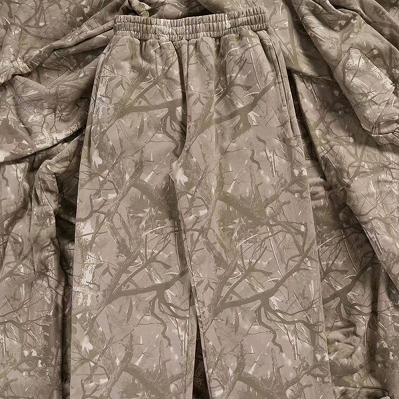 Men's Fashion Camo Wide Leg Joggers - Green | SAVINTARI