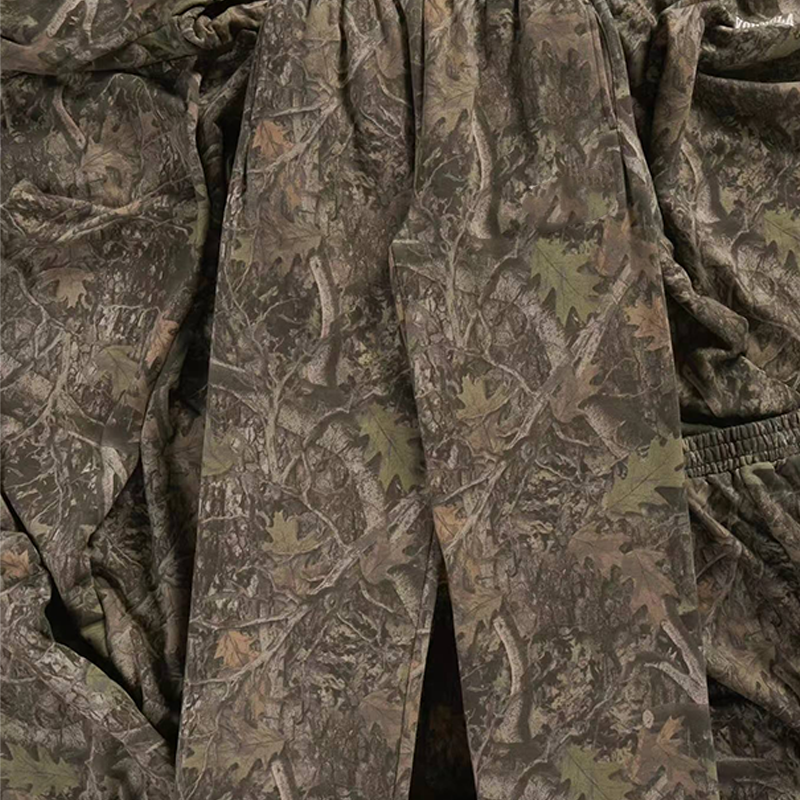Men's Fashion Camo Wide Leg Joggers - Green | SAVINTARI