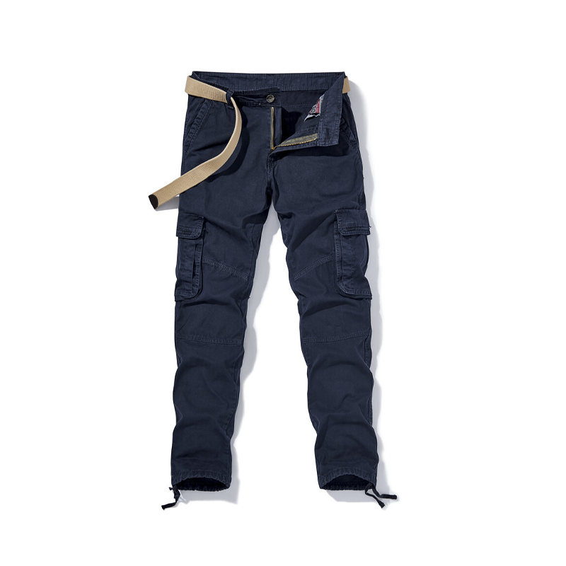 Men's Multi-Pocket Tactical Cargo Pants - Brown | SAVINTARI
