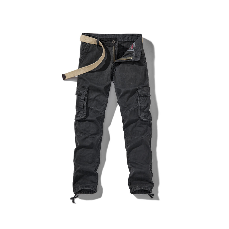 Men's Multi-Pocket Tactical Cargo Pants - Brown | SAVINTARI