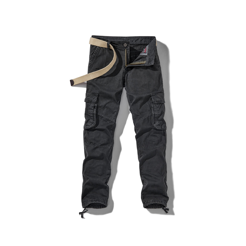 Men's Multi-Pocket Tactical Cargo Pants - Brown | SAVINTARI