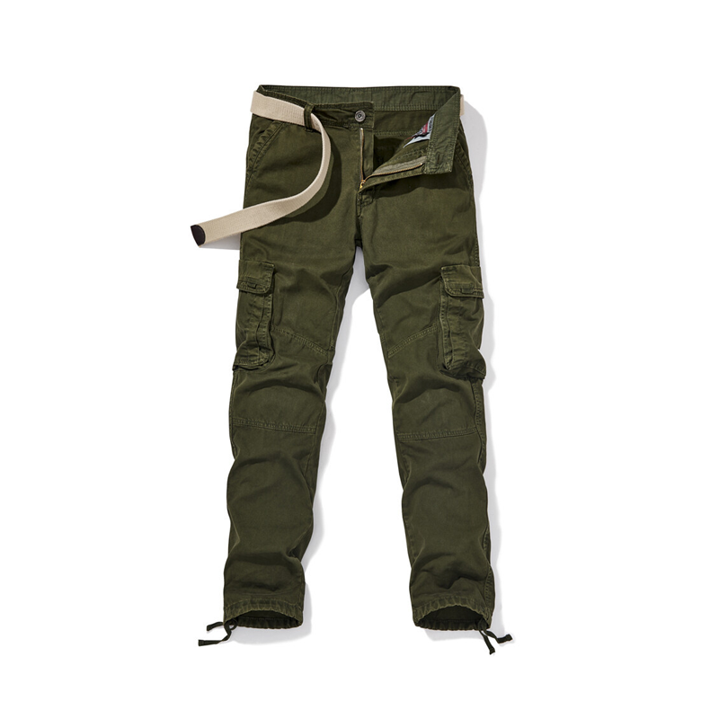 Men's Multi-Pocket Tactical Cargo Pants - Brown | SAVINTARI