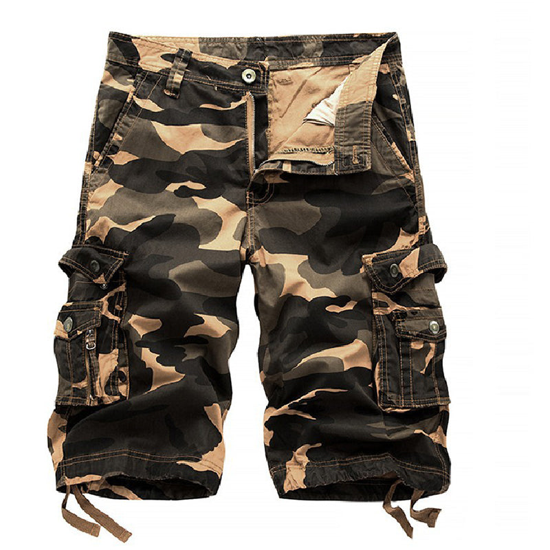 Men's Outdoor Camo Cargo Shorts - Purple | SAVINTARI