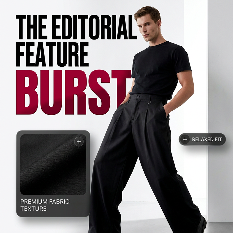 Men's Classic Fit Wide-Leg Suit Pants - Navy | SAVINTARI