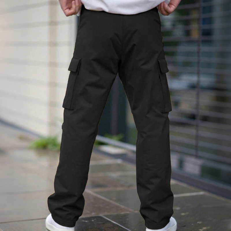 Men's Classic Multi-Pocket Cargo Pants for Men - Khaki | SAVINTARI