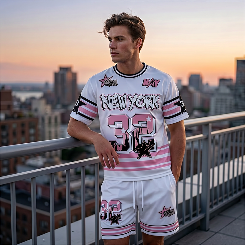 Men's Short Sleeve 2-Piece Set - Special color 1 | SAVINTARI