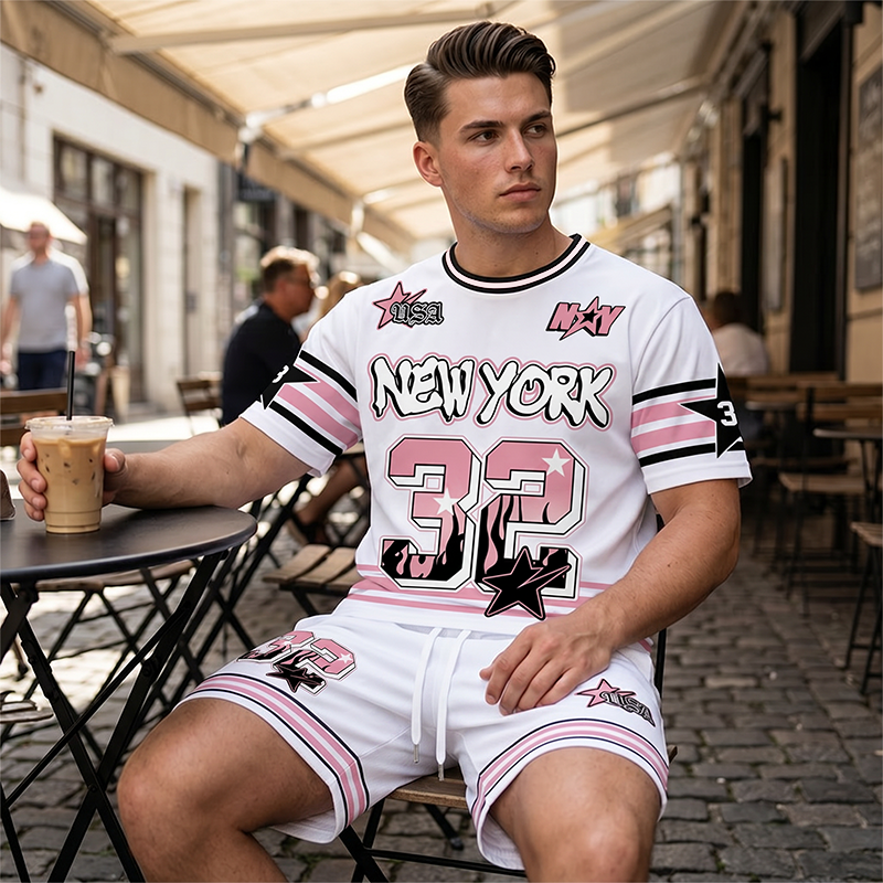 Men's Short Sleeve 2-Piece Set - Special color 1 | SAVINTARI