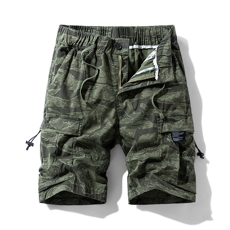 Men's Trendy Camouflage Cargo Shorts - Khaki | SAVINTARI