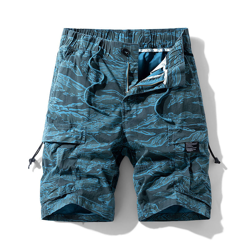 Men's Trendy Camouflage Cargo Shorts - Khaki | SAVINTARI