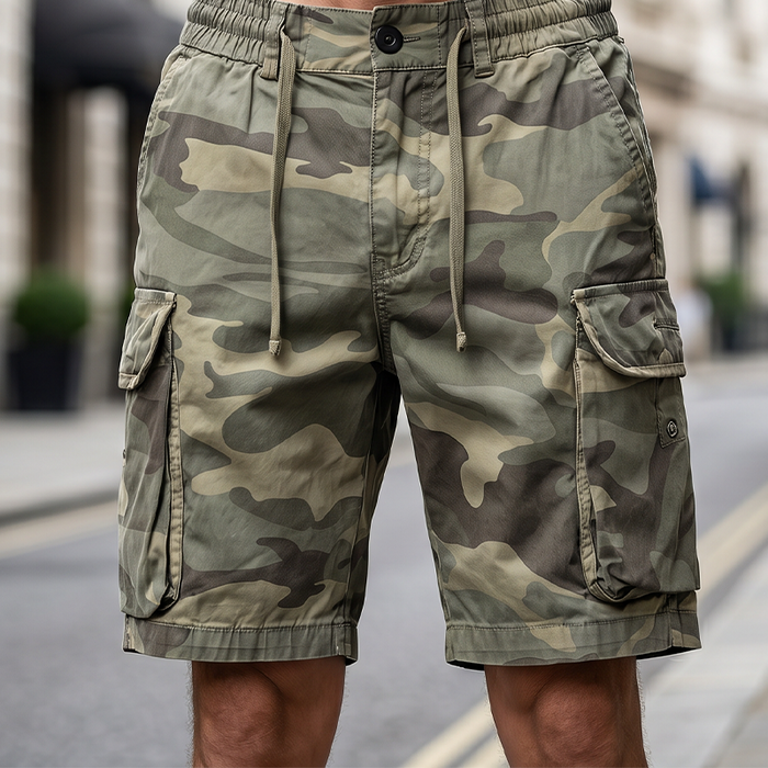 Men's 55 Men S Casual Relaxed Fit Cargo Shorts - Camel | Smart Casual Trousers | SAVINTARI