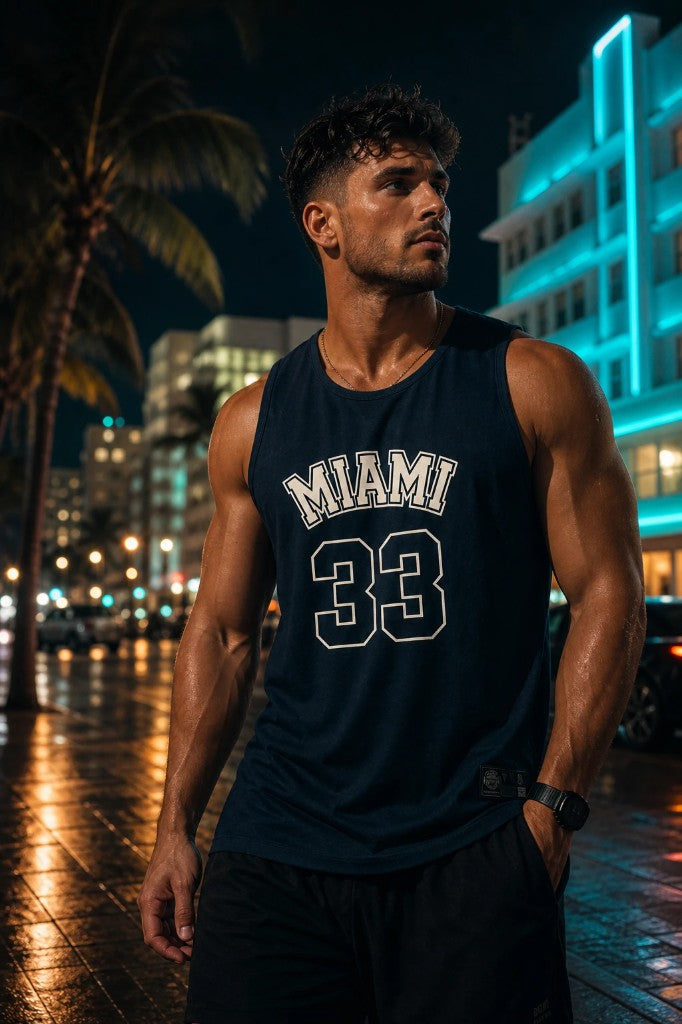 MIAMI 33 navy tank - Miami night street